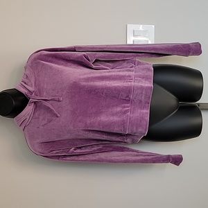Lavender velvet hoodie